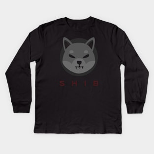 SHIB Night mode v1 Kids Long Sleeve T-Shirt